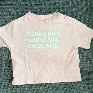 Burberry baby Pink 6 mo Tee shirt London England